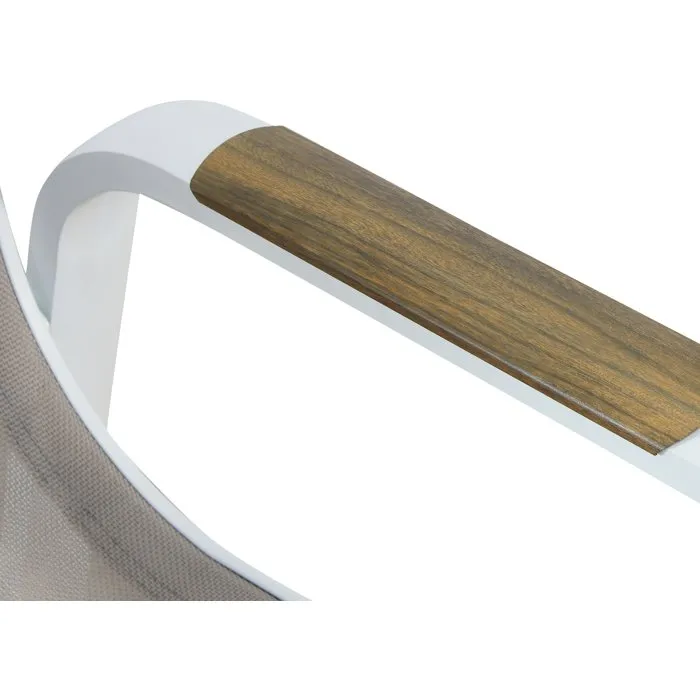 VIANEA ARMCHAIRVIANEA - Juego de 4 Sillas de Jardín para Comedor, Aluminio y Textilene, 52 x 64.5 x 86.5 cm