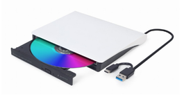Gembird Unidad de DVD USB Externa Blanca