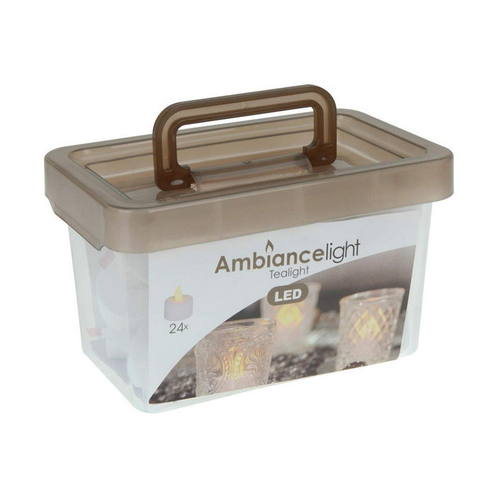 Ambiance Set de 24 velas LED efecto fuego real ø4 cm Ambiance Set de 24 velas LED efecto fuego real ø4 cm