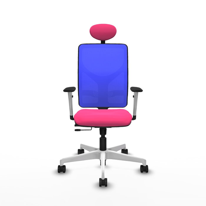 PIQUERAS Y CRESPO Silla de oficina Motilla Rosa y Azul con mecanismo Sincro/Traslack PIQUERAS Y CRESPO Silla de oficina Motilla Rosa y Azul con mecanismo Sincro/Traslack