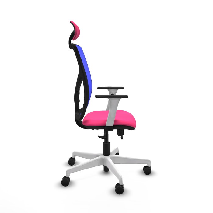 PIQUERAS Y CRESPO Silla de oficina Motilla Rosa y Azul con mecanismo Sincro/Traslack PIQUERAS Y CRESPO Silla de oficina Motilla Rosa y Azul con mecanismo Sincro/Traslack