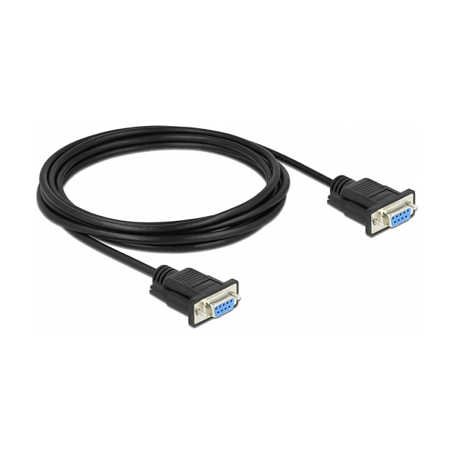DeLOCK Cable serie RS-232 D-Sub9 hembra a hembra de módem nulo de 3 m
