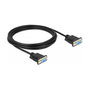 DeLOCK Cable serie RS-232 D-Sub9 hembra a hembra de módem nulo de 3 m