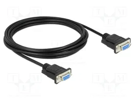 DeLOCK Cable serie RS-232 D-Sub9 hembra a hembra de módem nulo de 3 m