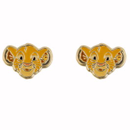 PEERS HARDY Pendientes Simba El Rey Leon Disney Chapados en Oro