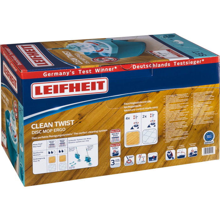 Leifheit Set Clean Twist Mop Ergo con Mopa Micro Duo y Cubo de 6L Leifheit Set Clean Twist Mop Ergo con Mopa Micro Duo y Cubo de 6L