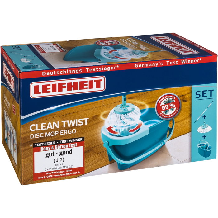 Leifheit Set Clean Twist Mop Ergo con Mopa Micro Duo y Cubo de 6L Leifheit Set Clean Twist Mop Ergo con Mopa Micro Duo y Cubo de 6L