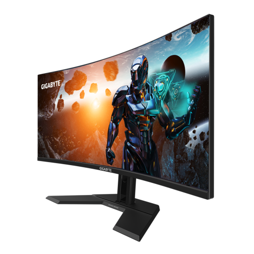 GIGABYTE GS34WQC 34" Monitor de juegos curvo WQHD - 3440 x 1440 (WQHD), 300Hz, 1ms, 250 cd/m², FreeSync Premium, preparado para HDR, HDMI 2.0, DisplayPort 1.4