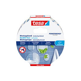 Tesa Cinta de montaje Fliesen&Metall impermeable 5 m x 19 mm