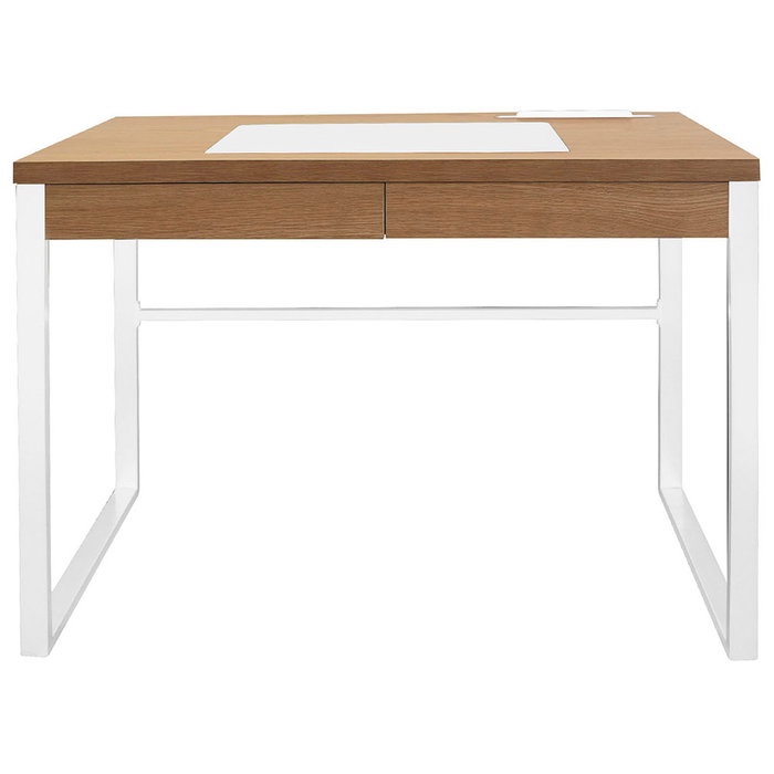 Home Deco Factory Escritorio Madera y Metal con Cajón, Medidas 100x50x74 cm