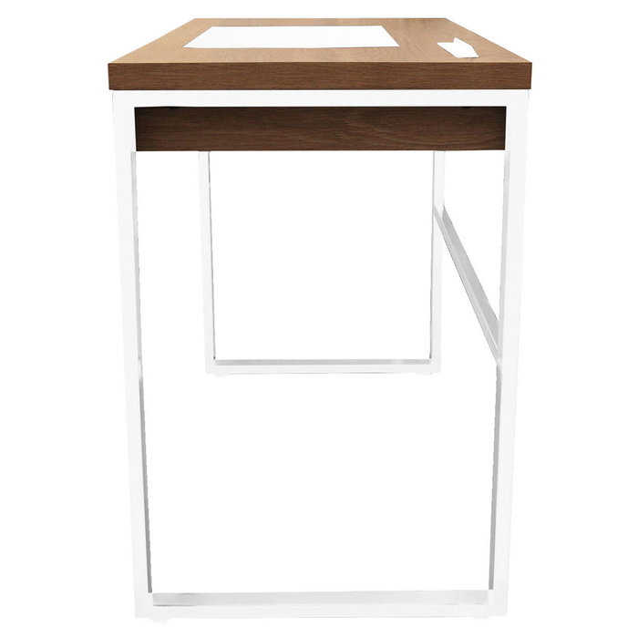 Home Deco Factory Escritorio Madera y Metal con Cajón, Medidas 100x50x74 cm