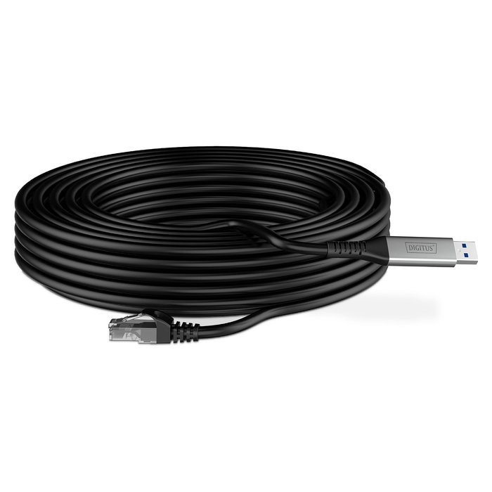 Digitus Adaptador USB 3.2 A a RJ45 Gigabit Ethernet LAN, Cable 15 m Negro, Cat6a S/FTP, Plug & Play - Conectividad de Red Digitus Adaptador USB 3.2 A a RJ45 Gigabit Ethernet LAN, Cable 15 m Negro, Cat6a S/FTP, Plug & Play - Conectividad de Red
