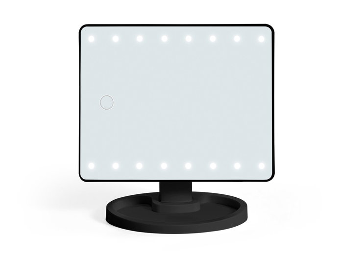 Berilo Espejo LED Rectangular Baño Negro 28x16.5x6.5 cm (Set de 12)