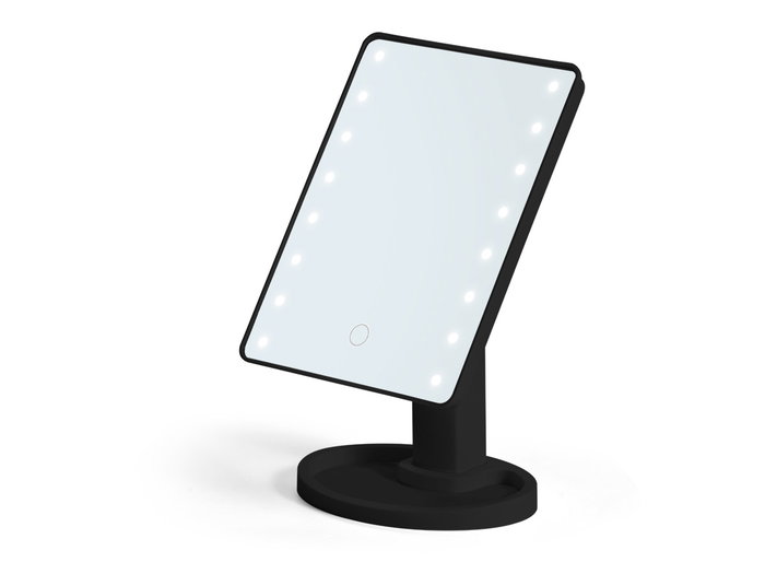 Berilo Espejo LED Rectangular Baño Negro 28x16.5x6.5 cm (Set de 12)
