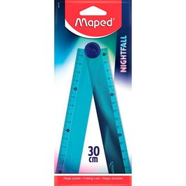 Maped Regla Plegable Nightfall 15-30 cm Blister Azul