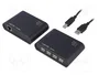 LogiLink UA0230 Extensor USB 2.0 con Hub de 4 puertos, 50 m, Negro