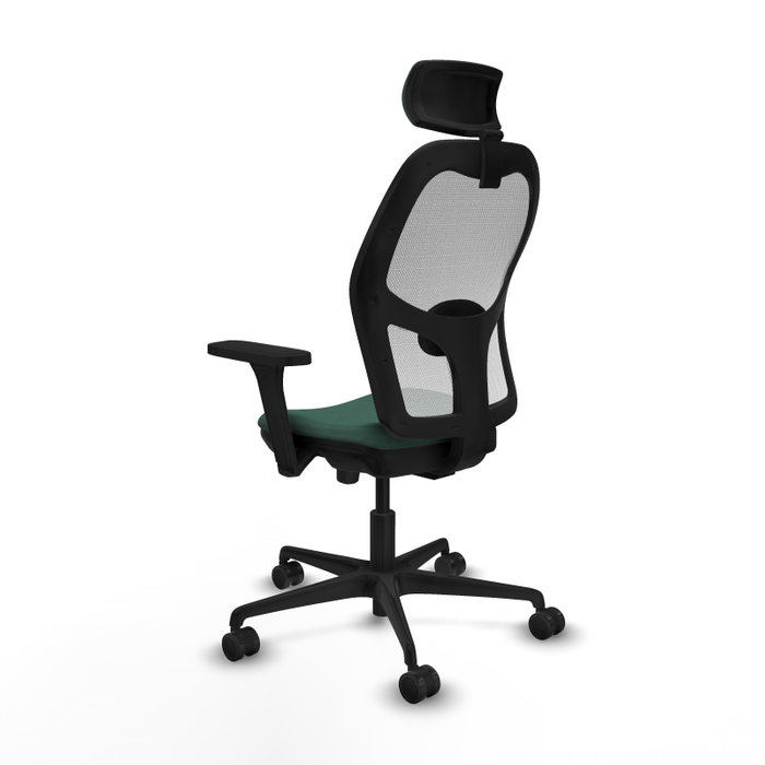 PIQUERAS Y CRESPO Silla de oficina Jorquera con mecanismo Sincro/Traslack, Tela Verde botella y Malla Blanca PIQUERAS Y CRESPO Silla de oficina Jorquera con mecanismo Sincro/Traslack, Tela Verde botella y Malla Blanca