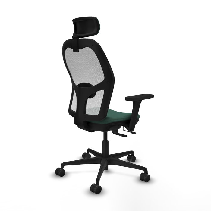 PIQUERAS Y CRESPO Silla de oficina Jorquera con mecanismo Sincro/Traslack, Tela Verde botella y Malla Blanca PIQUERAS Y CRESPO Silla de oficina Jorquera con mecanismo Sincro/Traslack, Tela Verde botella y Malla Blanca
