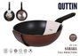 Quttin Wok de Aluminio Forjado con Mango Soft Full Sahara, 24 cm (6 Unidades)
