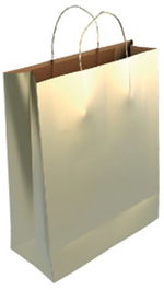 Bolsa De Papel Andina Kraft Liso 40X46X18 Cm Crudo/Oro A Granel Caja De 200