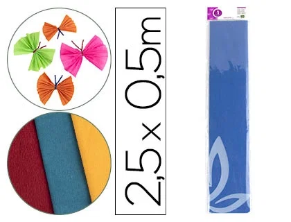 Liderpapel Papel crespón Azul marino 50 cm x 2,5 m 34g/m2 Liderpapel Papel crespón Azul marino 50 cm x 2,5 m 34g/m2