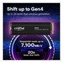 Crucial P310 SSD M.2 2280 4TB NVMe PCIe Gen4 con disipador - 7100 MB/s lectura, 6000 MB/s escritura - P310