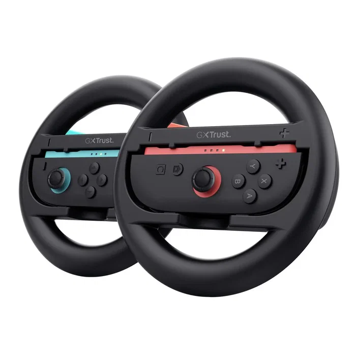 Trust GXT 1257 - Volante de Carreras con 2 Joy-Con para Nintendo Switch 2, Color Negro, Pack de 2 Piezas
