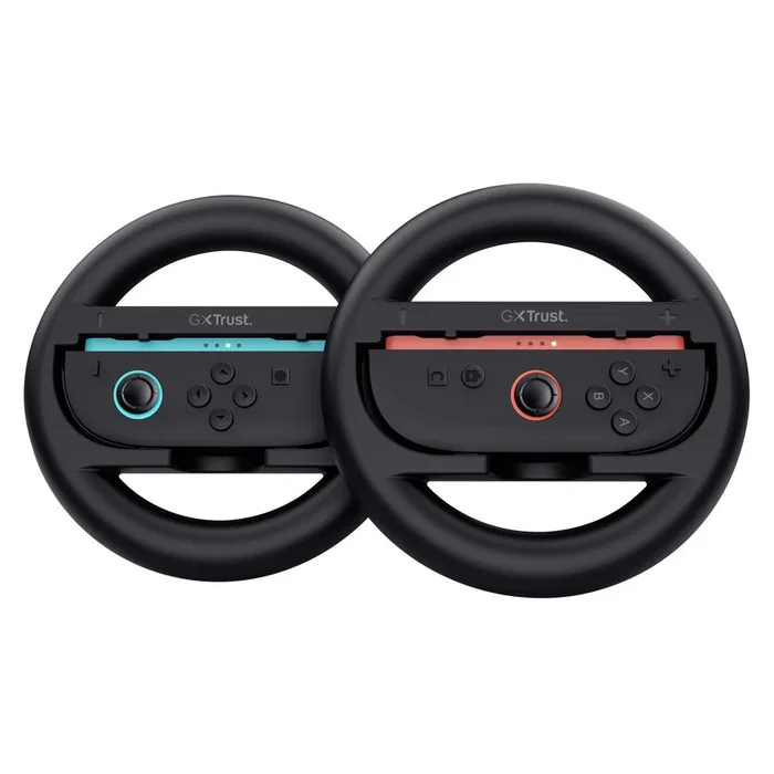 Trust GXT 1257 - Volante de Carreras con 2 Joy-Con para Nintendo Switch 2, Color Negro, Pack de 2 Piezas