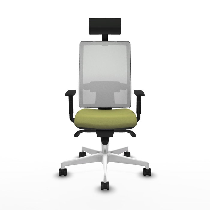 PIQUERAS Y CRESPO Silla de oficina Horna con mecanismo Sincro, Verde oliva y Blanco PIQUERAS Y CRESPO Silla de oficina Horna con mecanismo Sincro, Verde oliva y Blanco