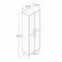 Hanah Home Berlin A Mueble Zapatero Blanco y Dorado 60x202x35 cm