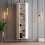 Hanah Home Berlin A Mueble Zapatero Blanco y Dorado 60x202x35 cm