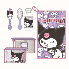 Cerdá Neceser de viaje y aseo Hello Kitty y Kuromi, 23 x 15 x 8 cm, accesorios, color morado
