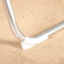 AKTIVE Tumbona Plegable de Aluminio con Textil y Parasol