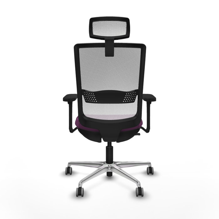 PIQUERAS Y CRESPO Silla de oficina Haches con mecanismo Sincro/Traslack, Morado y Blanco