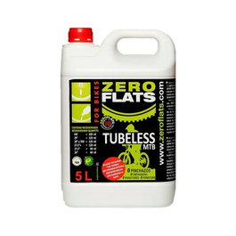 Zero Flats Solución Antipinchazos para Bicicletas – Sellador Inmediato con Nano-cápsulas de Látex 5L
