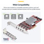 StarTech.com Tarjeta PCIe USB-C de 4 Puertos P10Q4C-USB-CARD 10Gbps