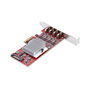 Cable USB Startech P10Q4C-USB-CARD Rojo