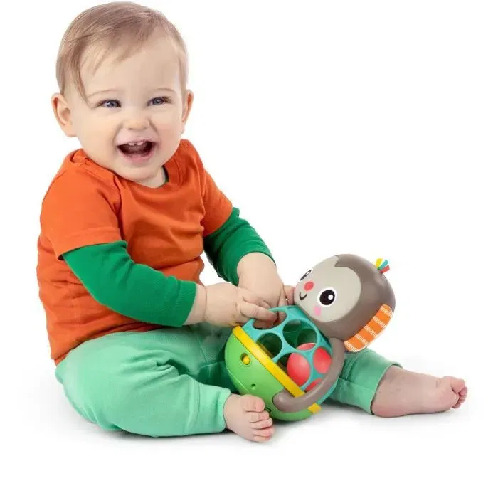 Bright Starts Juguete Sonajero Musical Ligero Giggle Monkey Coge Oball 6 Meses Unisex BS74451167797