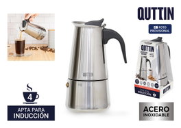 Inde Quttin Cafetera 4 Servicios Inducción Inox (6 Unidades)
