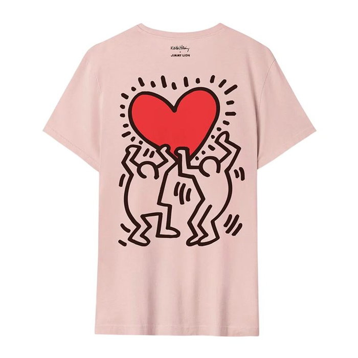 Camiseta de Manga Corta Hombre Jimmy Lion Keith Haring x Jimmy Lion Rosa S