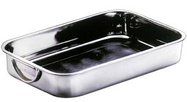Rustidera con asa abatible de acero inoxidable 18/10 35,0x27,0x6,0 cm
