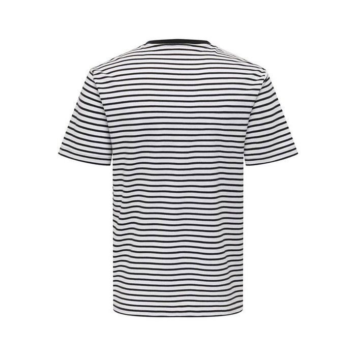 Camiseta de Manga Corta Hombre Only & Sons Onsdawson Reg Stripe Negro L