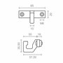 Micel Gancho final toldo modelo TLD11 de nylon blanco