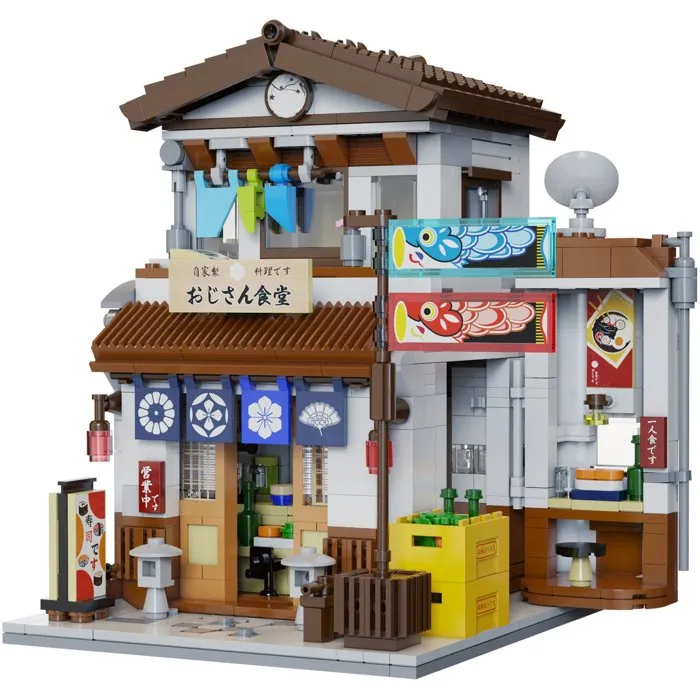 DEQUBE Cantina Japonesa de 861 piezas con luz LED