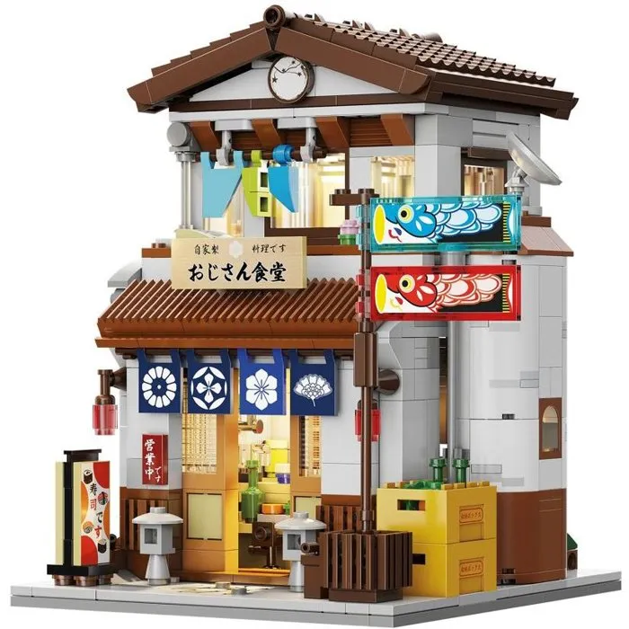 DEQUBE Cantina Japonesa de 861 piezas con luz LED