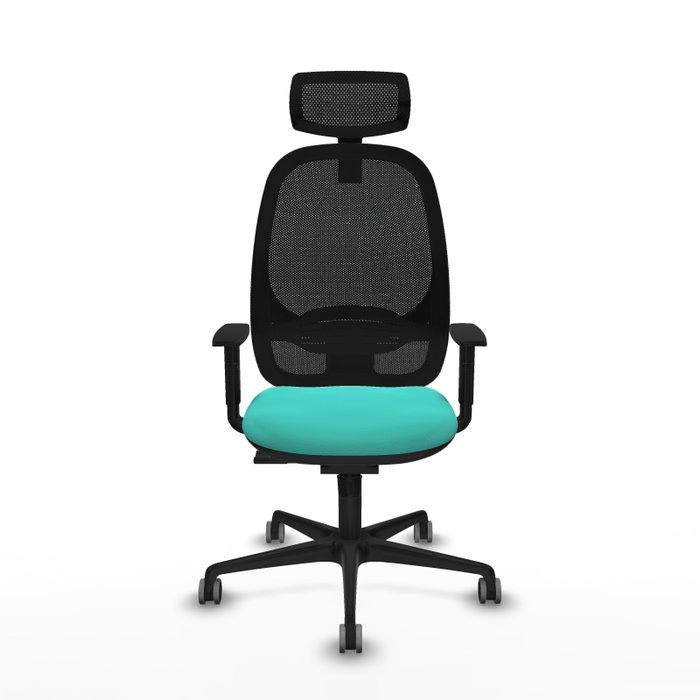 PIQUERAS Y CRESPO Silla de oficina Cilanco con mecanismo Sincro, Turquesa y Negro PIQUERAS Y CRESPO Silla de oficina Cilanco con mecanismo Sincro, Turquesa y Negro