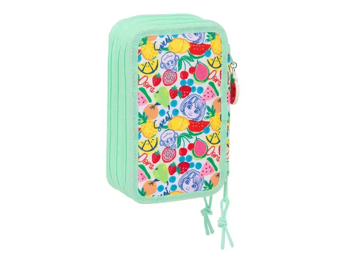Plumier Triple Dora Verde 37 Piezas