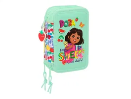 Plumier Triple Dora Verde 37 Piezas