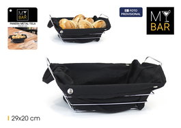 My Bar Panera Metal Tela Negra Rectangular 29 x 20 cm (12 Unidades)