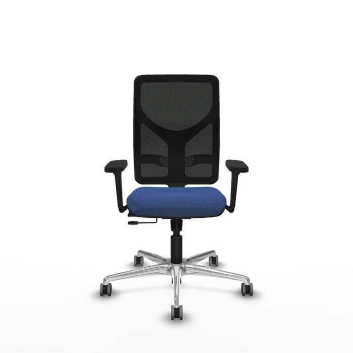 PIQUERAS Y CRESPO Silla de oficina Motilla con mecanismo Sincro/Traslack, Azul marino y Negro